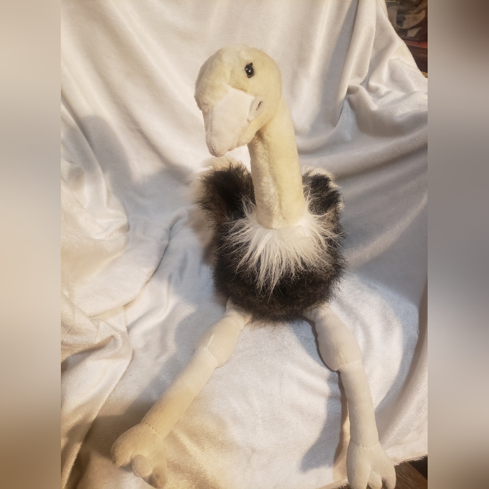 👼 Vintage Cascade Adorable Stuffed OSTRICH Standing 22" PUPPET EUC